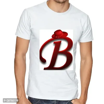 Topi B Alphabet Letter Half Sleeves T-Shirt For Men-thumb0