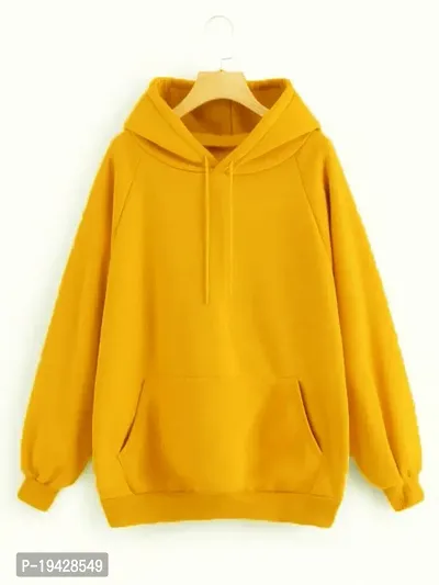 Men  Women Full Sleeve Solid Hooded Sweatshirt-thumb0