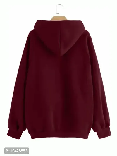 Men  Women Full Sleeve Solid Hooded Sweatshirt-thumb2