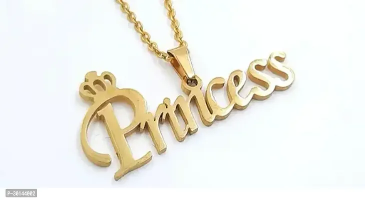 Princess Name Letter Locket Necklace Pendant for Girls and Women-thumb0