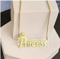 Princess Name Letter Locket Necklace Pendant for Girls and Women-thumb1