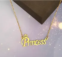 Princess Name Letter Locket Necklace Pendant for Girls and Women-thumb2