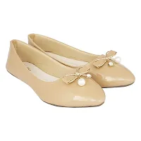 TipToss Women's Beige Ballet Flat -4 UK-thumb1