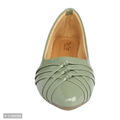 TipToss Slip On Bellies for Women and Girls (Green)-thumb3