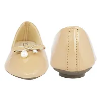 TipToss Women's Beige Ballet Flat -4 UK-thumb2