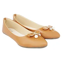 TipToss Women's Tan Ballet Flat -5 UK, 38 EU-thumb1