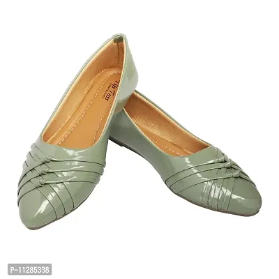 TipToss Slip On Bellies for Women and Girls (Green)-thumb2