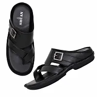 Shuan synthetic leather slippers for men-thumb1