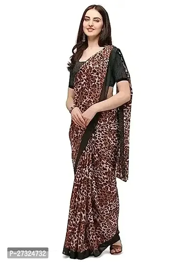 Beautiful Georgette Saree with Blouse piece-thumb0