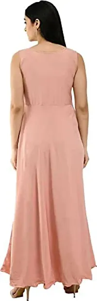 Asad Fashion Women Gown Maxi Dress/Party Dress Light Pink-thumb3