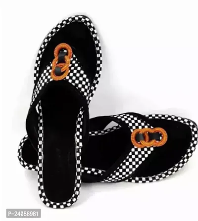 Elegant Artificial Leather Slippers For Women-thumb0