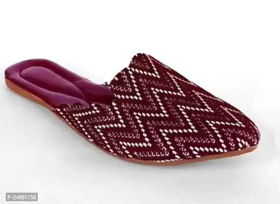 Elegant Artificial Leather Slippers For Women-thumb0