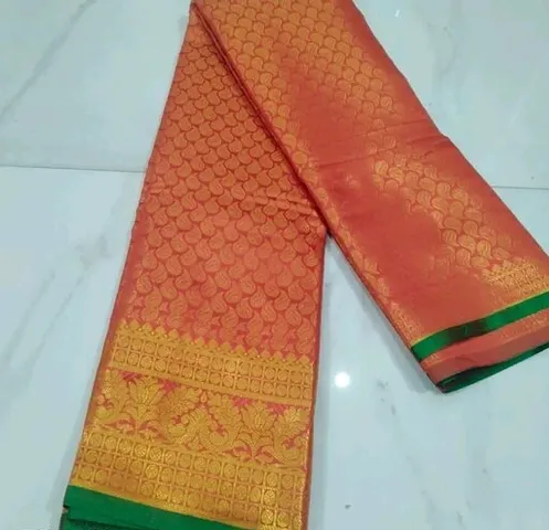 Banarasi Silk Brocade Rich Pallu Sarees with Blouse piece