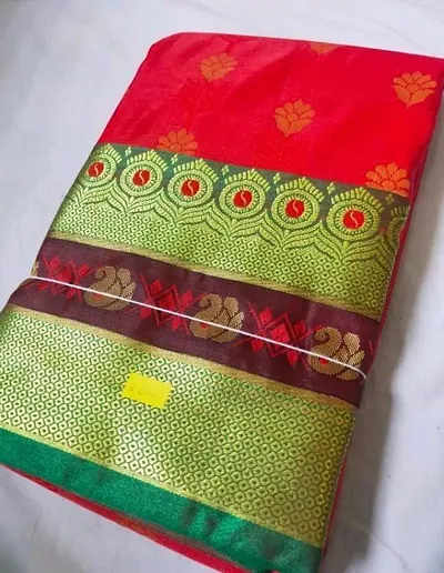 Satin Silk Zari Woven Jacquard Design Sarees With Blouse Piece