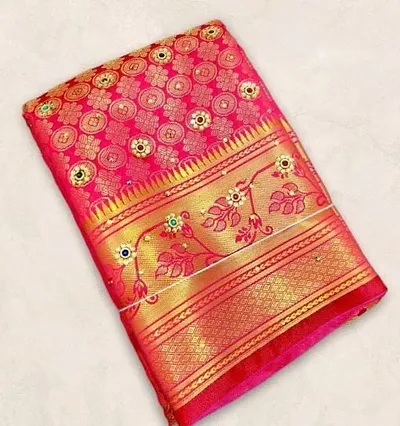 Kanjeevaram Art Silk Brocade Sarees with Blouse Piece