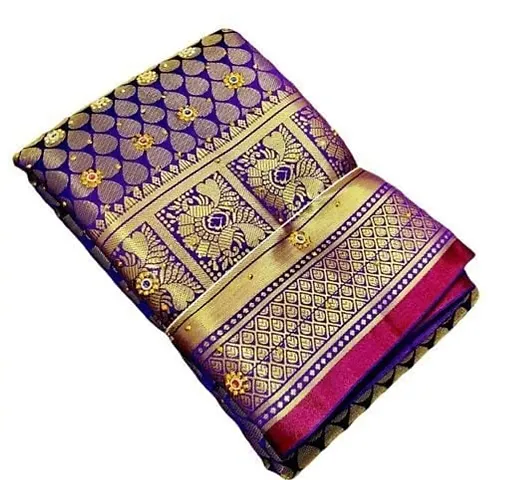 kanjeevaram silk saree with stone work