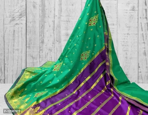 Banarasi Silk Embroidered Sarees With Rich Pallu and Blouse Piece