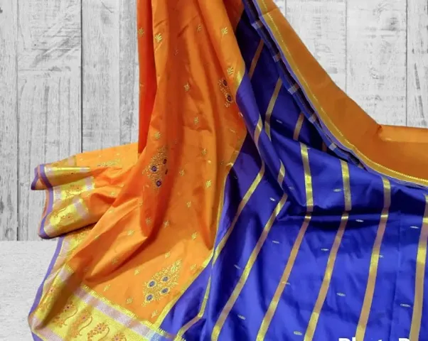 Beautiful Banarasi Silk Embroidered Sarees With Rich Pallu and Blouse Piece