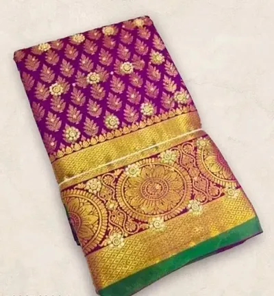 Stylish Women Brocade Saree with Blouse piece