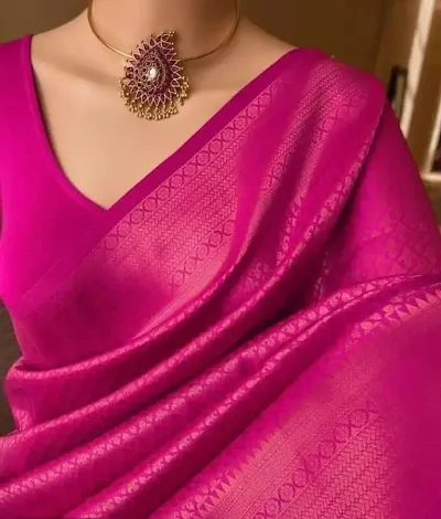 Kanjeevaram Copper Zari Pattu Silk Sarees with Blouse Piece