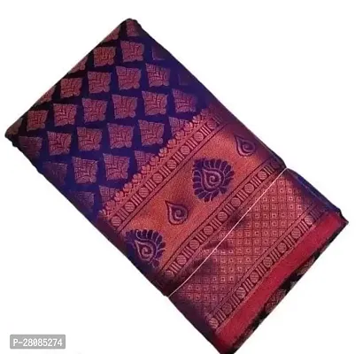 Kanjeevaram Copper Zari Brocade Pattu Silk Saree with Blouse Piece