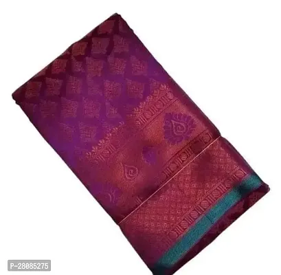 Kanjeevaram Copper Zari Brocade Pattu Silk Saree with Blouse Piece