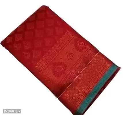 Kanjeevaram Copper Zari Brocade Pattu Silk Saree with Blouse Piece