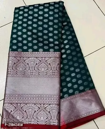 Banarasi Satin Silk Zari Weaving Jacquard Sarees with Blouse Piece-thumb0