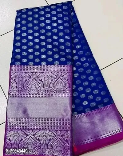 Banarasi Satin Silk Zari Weaving Jacquard Sarees with Blouse Piece