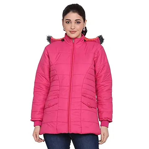 youthcrush Jacket For Girls / Jacket For Women?s/Latest Solid Color Stylish Long Jacket / Women's Quilted Jacket/ Regular Fit Jacket Full Sleeves Winter Jacket