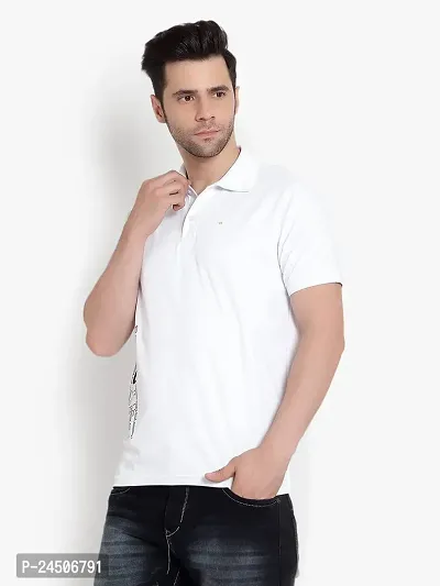 YOUTHVRUSH Men's Regular Fit Polo White-thumb3