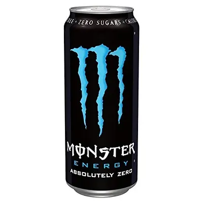 Monster Absolute No Sugar Energy Drink 500ml , (Pack of 12 X 500ml Each)