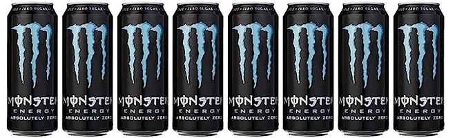 Monster Energy Absolute No Sugar 500ml , (Pack of 8 Cans X 500ml )