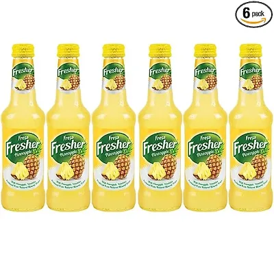 Fresa Fresher Sparkling Mineral Water Flavoured Tonic Water, 250ml - Pineapple Flavour (Pack of 6, 6 X 250ml)