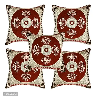 Chenille 5 Piece Cushion Cover Set for Sofa Living Room Plus Pillow case for Home  Office Size 40 x 40 cm