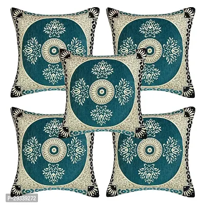 Chenille 5 Piece Cushion Cover Set for Sofa Living Room Plus Pillow case for Home  Office Size 40 x 40 cm