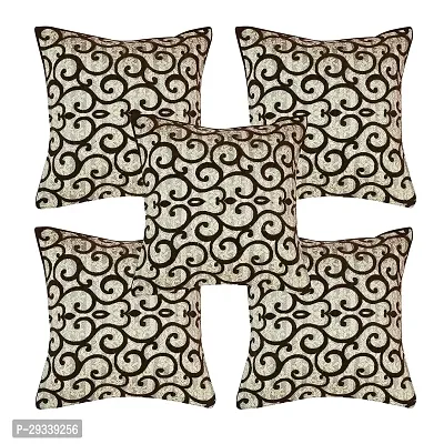 Chenille 5 Piece Cushion Cover Set for Sofa Living Room Plus Pillow case for Home  Office Size 40 x 40 cm