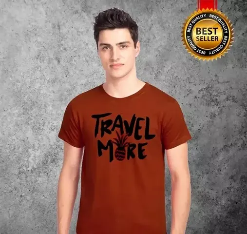 Travel More Cotton Round Neck Tshirt for Mens