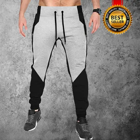 Stylish Cotton Blocked Regular Fit Track Pant for Men