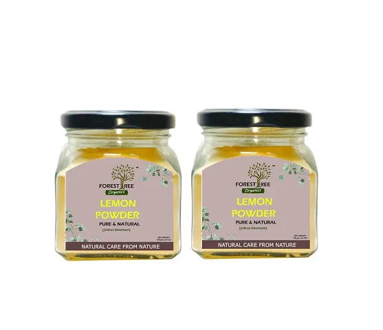 Forest Tree Organic Natural Lemon Peel Powder for Face Care  Skin Glowing 100gm Pack of 2