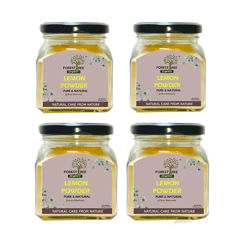 Forest Tree Organic Natural Lemon Peel Powder for Face Care  Skin Glowing 100gm Pack of 4