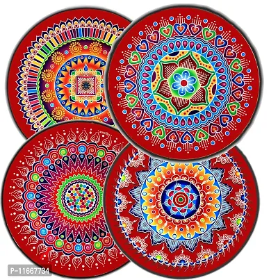 ABS HERBALS : Rangoli Sticker, kolam Sticker for: Wall, Tile, Floor, Wood, Steel Sticker [30x30inch] [Multicolor] [Modal : RB1MP4]-thumb4