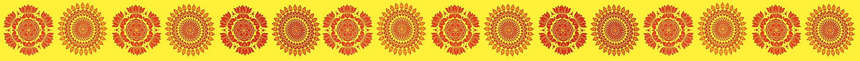 ABS HERBALS : Rangoli sticker, kolam sticker For: Wall, Tile, Floor, Wood, steel sticker [2x30INCH 4 PIC] [YELLO] [Modal :YP4]-thumb3