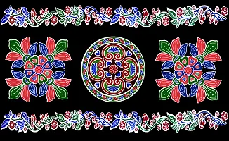 ABS HERBALS : Rangoli Sticker, kolam Sticker for: Wall, Tile, Floor, Wood, Steel Sticker [12 x 30 INCH ] [Color] [Modal : CS3P2]-thumb1