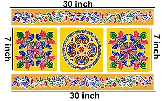 ABS HERBALS : Rangoli Sticker, kolam Sticker for: Wall, Tile, Floor, Wood, Steel Sticker [12 x 30 INCH ] [Color] [Modal : CS3P2]-thumb2