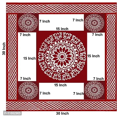 ABS HERBALS Religious Vinyl Self Adhesive Waterproof Rangoli Home Pooja Room Floor Sticker Rangoli mat padi kolam Floor Stickers-thumb2