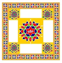 ABS HERBALS : Rangoli Sticker, kolam Sticker for: Wall, Tile, Floor, Wood, Steel Sticker [30x30 INCH ] [Color] [Modal :CB1S4P4]-thumb3