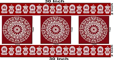 ABS HERBALS Self Adhesive Waterproof Rangoli Home Pooja Room Floor Sticker Rangoli mat padi kolam Floor Sticker 5 pic MS3P2-thumb1