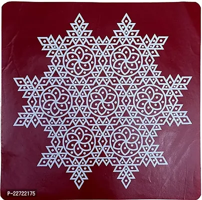 ABS HERBALS : Rangoli Sticker for: Wall, Tile, Floor, Wood, Steel Sticker [10x10inch 5PIC] [MEROON] [Modal :MM5PIC]-thumb3