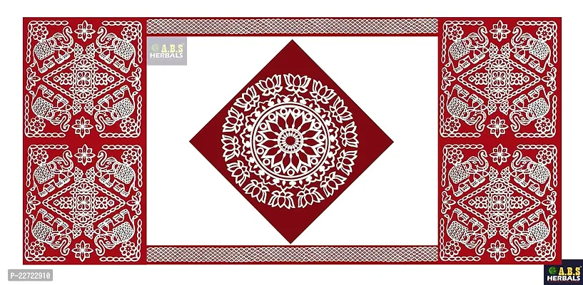 ABS HERBALS : Rangoli Sticker, kolam Sticker for: Wall, Tile, Floor, Wood, Steel Sticker [15x30inch 1PACK] [MEROON] [Modal :MM5PIC]